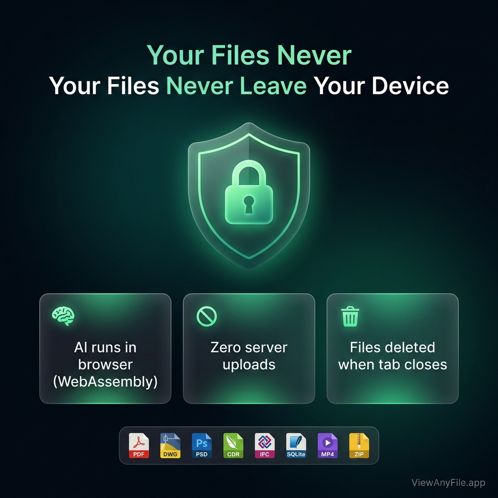 ViewAnyFile privacy-first feature